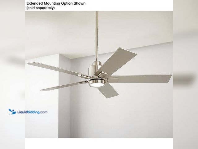 Lot 49-3565059 - Hampton Bay
Zandra 52 in. White Changing Integrated LED Indoor Brushed Nickel Ceiling Fan w/Light K...