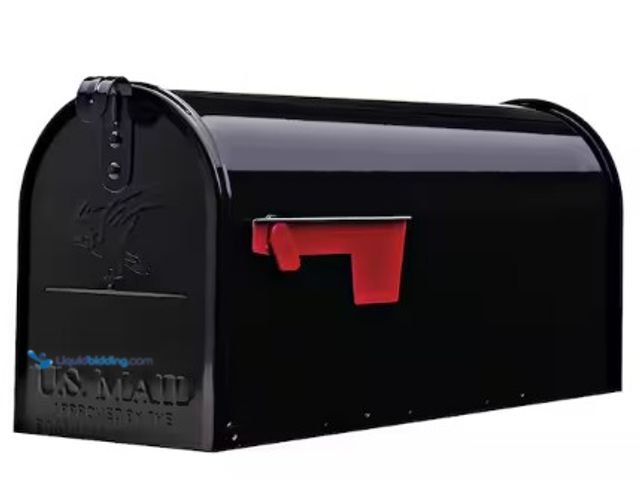 Lot 49-2025293 - Lot of (2) Architectural Mailboxes Elite Black, Medium, Steel, Post Mount Mailbox, Model # E1100BAM,...