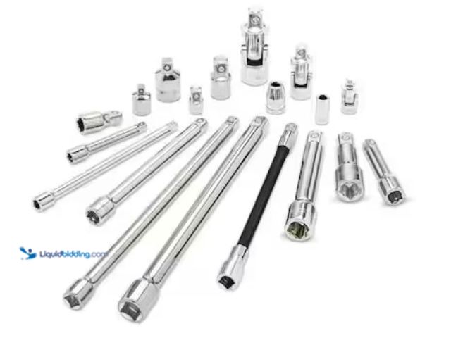Lot 49-2005576 - Husky 1/4 in., 3/8 in., 1/2 in. Drive Accessory Set, Model # HACCY19PCRM, Unused, NOTE: Missing one ...