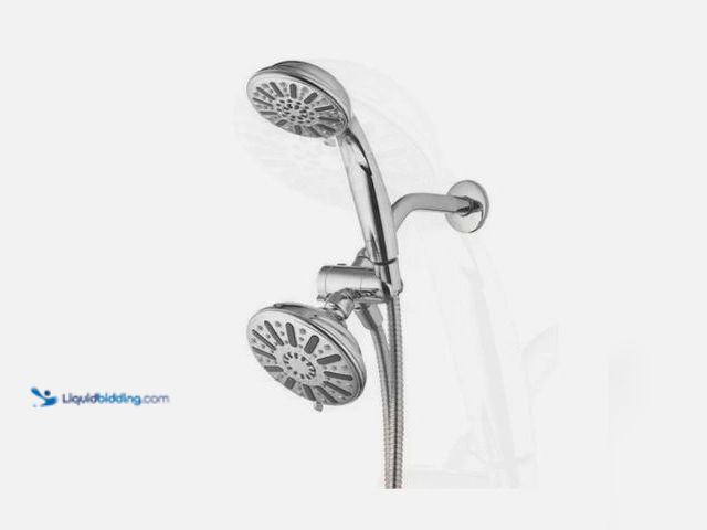 Lot 49-5574053 - Glacier Bay 6-Spray Dual Wall-Mount & Handheld Shower Head Chrome (8469100HC). Unused with damage to...
