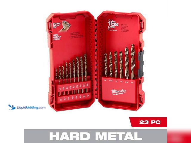 Lot 49-2000758 - Milwaukee Cobalt Red Helix Twist Drill Bit Set for Drill Drivers (23-Piece), Model # 48-89-2338, sli...