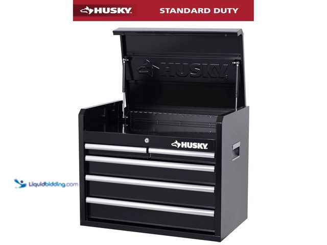Lot 49-5543553 - Husky
Tool Storage 26 in. W x 16 in. D 5-Drawer Gloss Black Top Tool Chest. Model # H26CH5BLK. Unus...