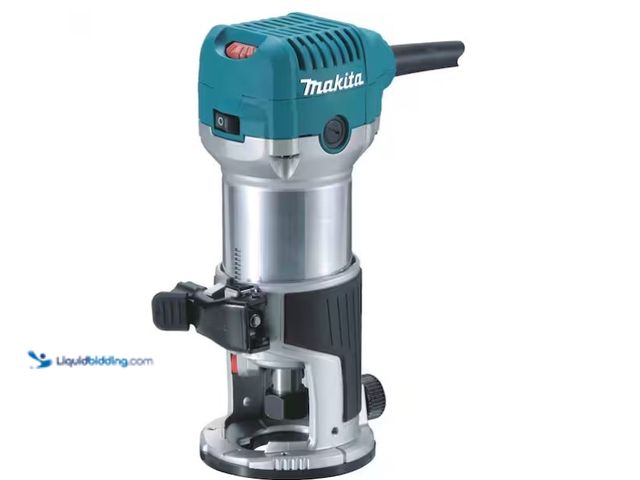 Lot 49-1575618 - Makita 6.5 Amp 1-1/4 HP Corded Fixed Base Variable Speed Compact Router with Quick-Release, Model # ...