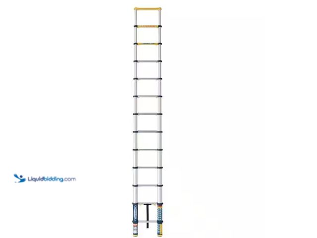 Lot 49-1622768 - Werner 12.5 ft. Aluminum Telescoping Extension Ladder with 300 lb. Load Capacity Type IA Duty Rating...