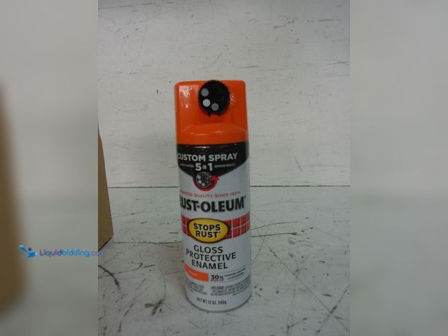 Lot 49-1629056 - Lot of (6) Stops Rust Custom Spray 5-in-1 Spray Paint, Gloss Orange, 12 Oz., Model #1027029, Unused....