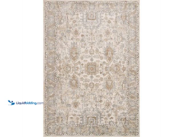 Lot 49-5543945 - Loloi Teagan Ivory/Sand 7 ft. 11 in. x 10 ft. 6 in. Traditional Area Rug, Model # TEAGTEA-03IVSA7BA6...