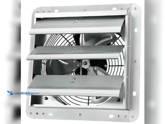 Lot 49-5436783 - SKYSHALO 10 in. Shutter Exhaust Fan, Aluminum Gable Mount Wall Mount Attic Fan with AC-Motor, High-S...