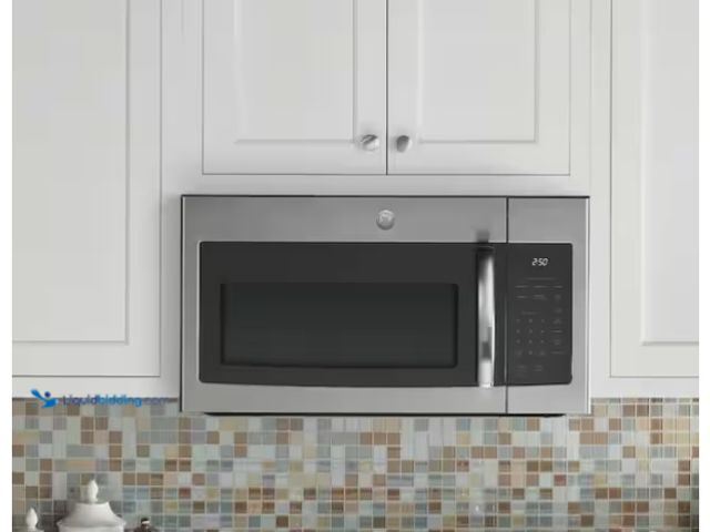 Lot 49-1571096 - GE 1.6 cu. ft. Over-the-Range Microwave in Stainless Steel, Model # JVM3160RFSS, Unused, Powers on  ...