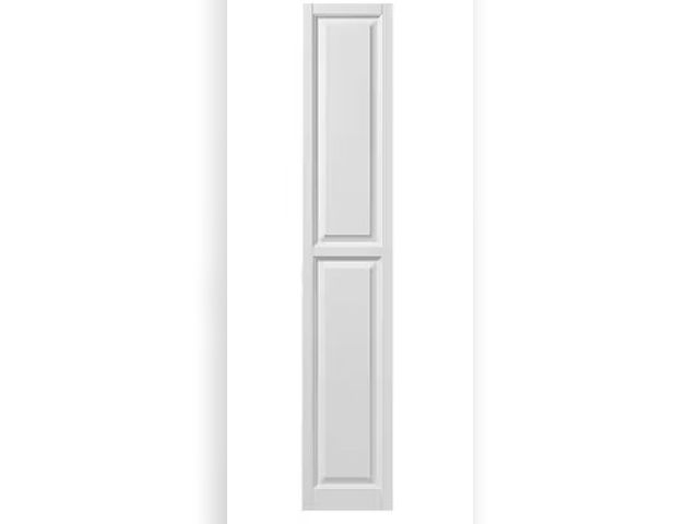 Lot 49-5459331 - Ply Gem 15 in. x 71 in. Raised Panel Polypropylene Shutters Pair in White. Model # VINRP1571 11. Unu...