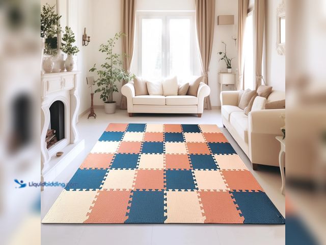 Lot 49-5437408 - TCBunny Kids Soft EVA Foam Jigsaw Puzzle Play Mat, 36 Interlocking Tiles and Edges Baby Play Mat, fo...