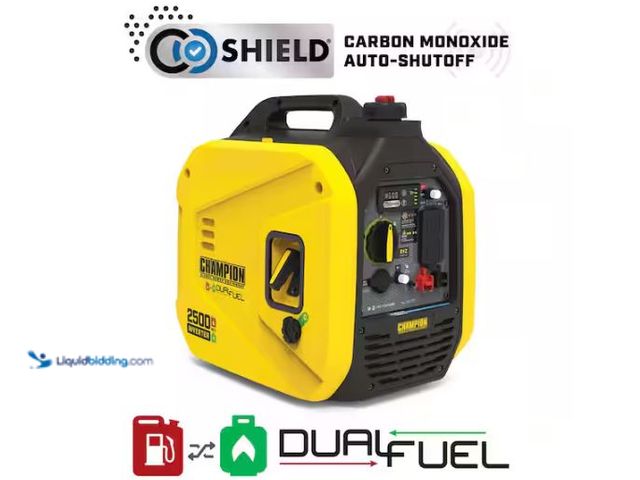 Lot 49-1627551 - Champion Power Equipment 2500/1850-Watt Recoil Start Dual Fuel Gasoline and Propane Inverter Generat...