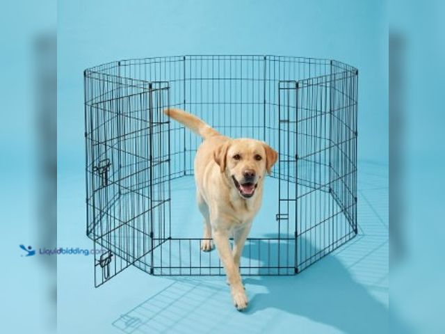 Lot 49-2025485 - Vibrant Life 8-Panel Wire Playpen for Pets, Black, 36" Tall, Model # 709309934, MSRP $49.97, Unused,...