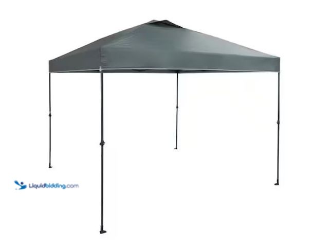 Lot 49-1624363 - Everbilt 10 ft. x 10 ft. Grey Instant Canopy Pop Up CANOPY FRAME ONLY Model # NS CLIA 100-G, Slightl...