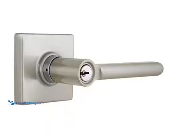 Lot 49-1569159 - Lot of (2) Defiant Tonebridge Satin Nickel Hall/Closet Door Handle with Square Rose, Model # 32LS3X2...