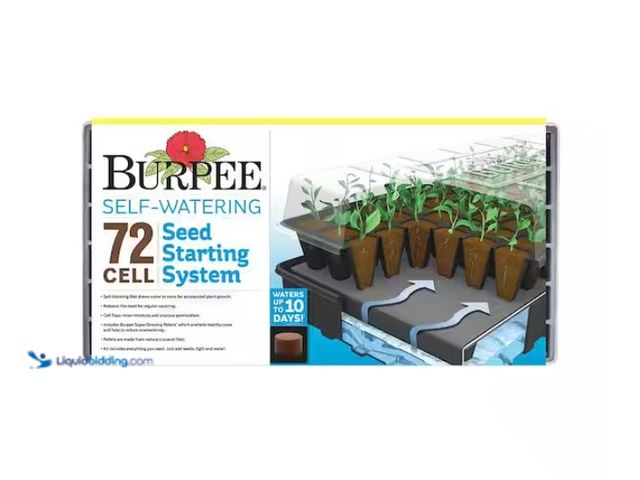 Lot 49-1574786 - Lot of (2) Burpee 72-Cell Self-Watering Greenhouse Seed Starter Kit, Provides the exact amount of wa...