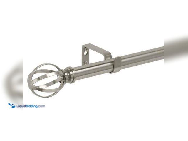 Lot 49-5546879 - Home Decorators Collection 36 in. - 72 in. Telescoping 1 in. Curtain Rod Kit in Brushed Nickel with ...