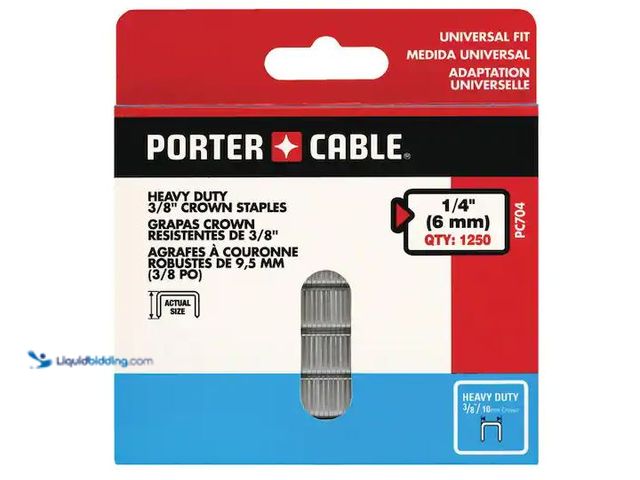 Lot 49-1579048 - Lot of (7) Porter-Cable 3/8 in. x 1/4 in. Glue Collated Crown Staple Model # PC704, Unused  Ref#SRHD...