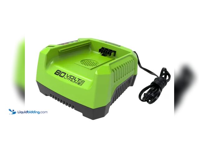 Lot 49-1627101 - Greenworks 80V 4A Rapid Battery Charger Model #GCH8040, Used, Scuffs and Scratches, Powers On  Ref#C...
