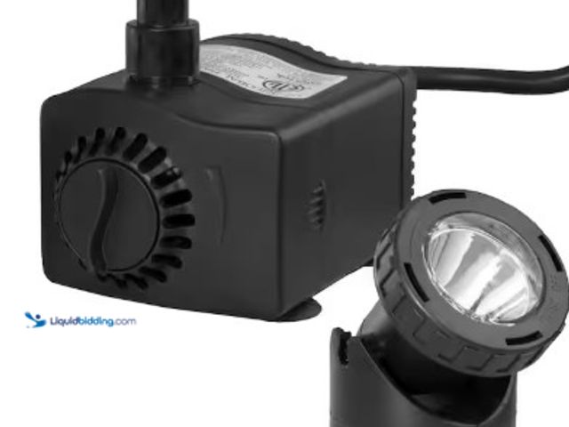 Lot 49-2022634 - TOTALPOND 435 GPH Fountain Pump with Low Water Shut-Off Feature and LED Light, Model # 52320, MSRP: ...
