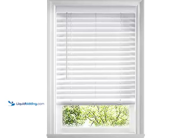 Lot 49-5573017 - Home Decorators Collection
White Cordless Faux Wood Blinds for Windows with 2 in. Slats - 36.5 in. ...