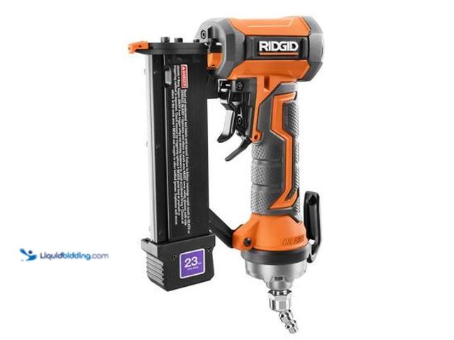 Lot 49-5544395 - RIDGID  Pneumatic 23-Gauge 1-3/8 in. Headless Pin Nailer with Dry-Fire Lockout. Model # R138HPF. Unu...
