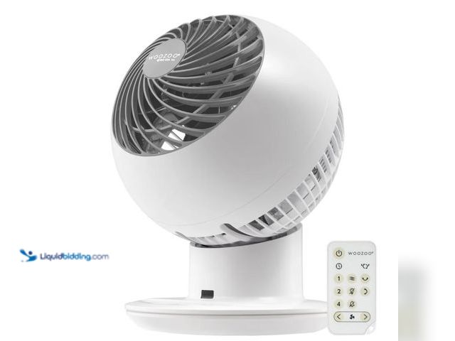 Lot 49-1623428 - IRIS USA WOOZOO 5-Speed Globe Fan, White, Model # B07GYY7MHC, Slightly used, Has attachments, Scuffs...