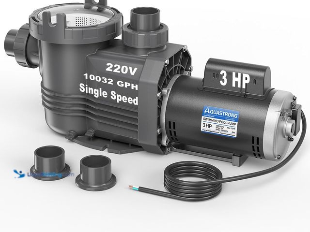 Lot 49-5545082 - Aquastrong Riptide Series 3 HP In/Above Ground Pool Pump, 220V Single Speed, Up to 10,032 GPH High F...