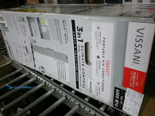 Lot 49-1517055 - Vissani
6,000 (DOE) BTU 115-Volt Portable Air Conditioner for 250 sq. ft Rooms in White, Powered by...