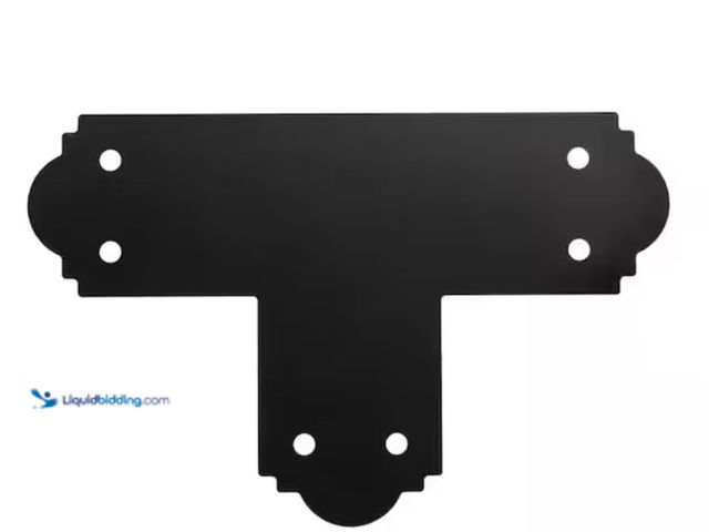 Lot 49-3614528 - Simpson Strong-Tie Outdoor Accents Mission Collection ZMAX, Black Powder-Coated T Strap for 6x6 Lumb...