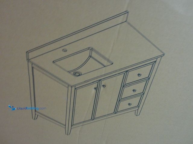 Lot 49-1623802 - 42" Matte Black Bathroom Vanity, 42" X 22" X 35", Model # YD02-42-BK, Unused, No attachments. (NOTE:...