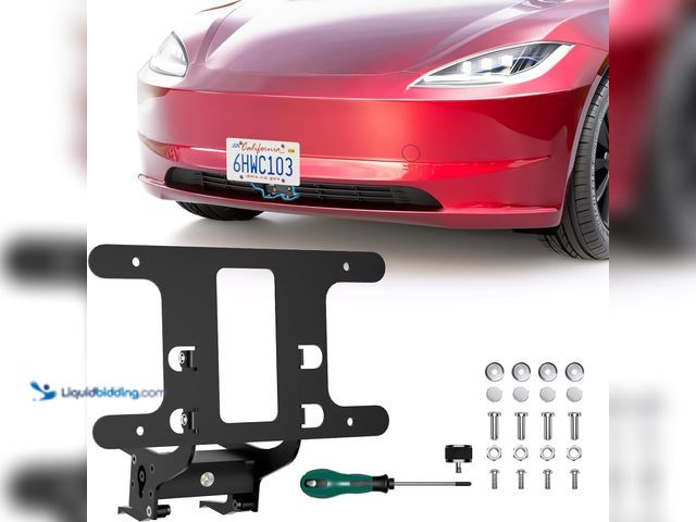 Lot 49-5405797 - Wigoo 2025 Upgrade Front License Plate Holder Compatible with Model 3 Highland【No Drill, No Glue, Cu...