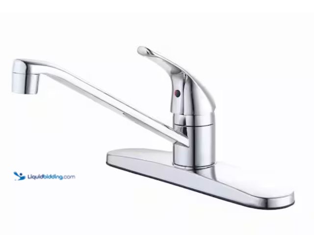 Lot 49-2001491 - Glacier Bay Single Handle Standard Kitchen Faucet in Polished Chrome, Model # HD67896W-0001, Unused,...