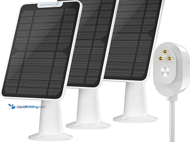 Lot 49-3528862 - 6W Solar Panel Charger Compatible with Arlo Ultra/Ultra 2/Pro 3/Pro 4/Pro 3 Floodlight Security Came...