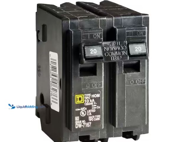 Lot 49-1627356 - Lot of (5) Square D Homeline 20-Amp 2-Pole Circuit Breaker Model #HOM220CP, Unused  Ref#LBREL