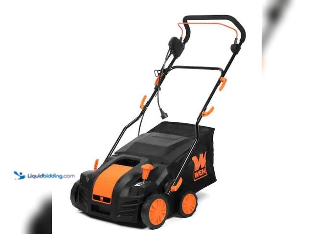 Lot 49-2001266 - WEN 16 in. 15 Amp 2-in-1 Electric Dethatcher and Scarifier with Collection Bag, Model # DT1516, Unus...