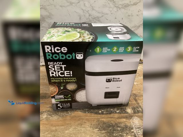 Lot 49-5461085 - EMSON Rice Robot Personal Rice Cooker, PFAS-free, Nonstick. 1 Quart Capacity, with Stainless Steel S...