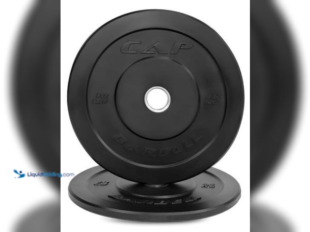 Lot 49-3432207 - CAP Barbell Rubber Olympic Bumper Plate | Multiple Options/Colors, Model # B0CHKYCHZ8, Unused.  Ref#...