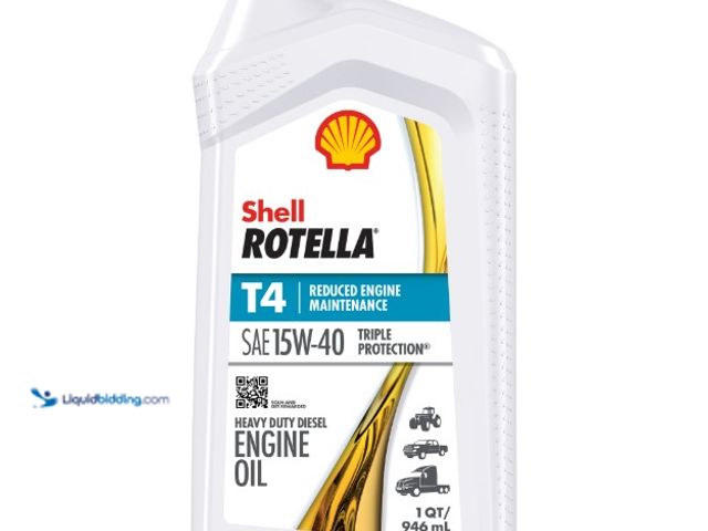 Lot 49-5447775 - Lot of 2. Shell Rotella T4 Triple Protection 15W-40 Diesel Engine Oil, 1 Quart. [Model: 550049483] U...
