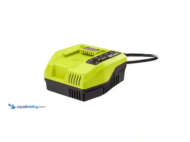 Lot 49-1622499 - RYOBI 40V Lithium-Ion Fast Charger, Model # OP408A, Slightly used, Powers on, Has charger, No batter...