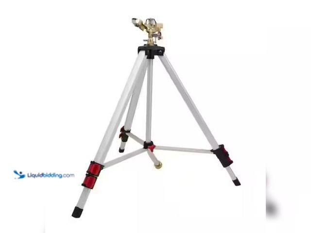 Lot 49-1550328 - Husky Metal Pulsating Sprinkler with Tripod, Model # 10507HDDI, Unused.  Ref#ASB1024