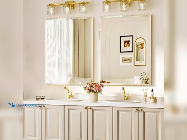 Lot 49-3433482 - (2-Pack) 16"x24" Rectangle Frameless Beveled Wall-Mounted Mirror, Tempered Glass Bathroom Vanity Mir...