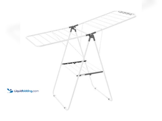 Lot 49-5520665 - SKYSHALO
Clothes Drying Rack, 2-Tier Foldable Laundry Dryer Rack with Sock Clips and 31 Dry Rods, M...