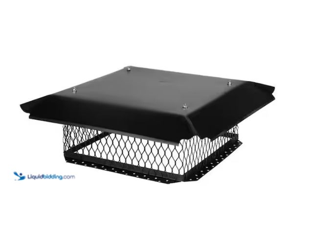 Lot 49-1547902 - BigTop 10 in. x 10 in. x 8 in. H Chimney Cap in Black Galvanized Steel, Model # BBT1010, Unused.  Re...