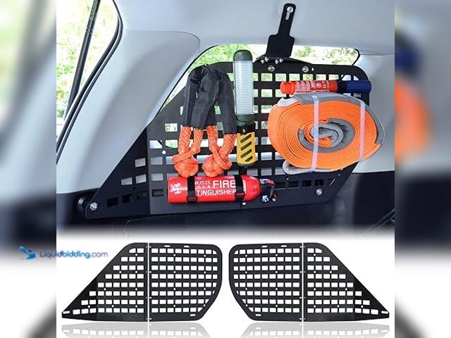 Lot 49-3430508 - AL4X4 Modular Storage Panel System Rear Window Molle Panel with 10 Fastening Tape for Toyota 4Runner...