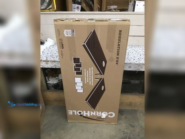 Lot 49-5410448 - YouTheFan NCAA 2’ x 4’ Professional Wood Cornhole Game with Logo Bags. [ASIN: B0DF31NNZP]  Unused