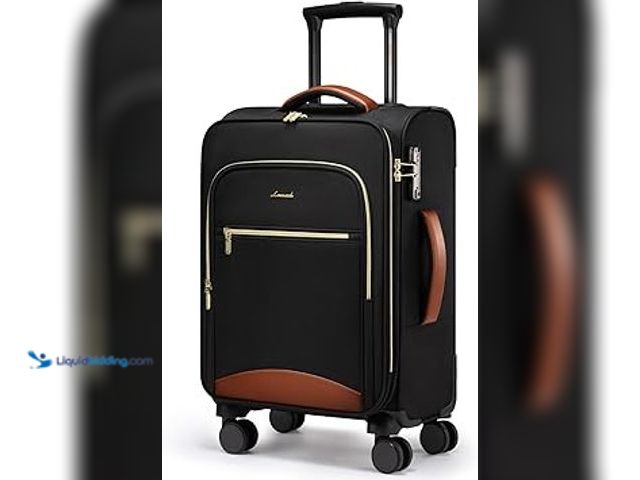 Lot 49-5448290 - LOVEVOOK Carry On Luggage 22x14x9 Airline Approved, 20 Inch Softside Suitcases with Wheels, Lightwei...