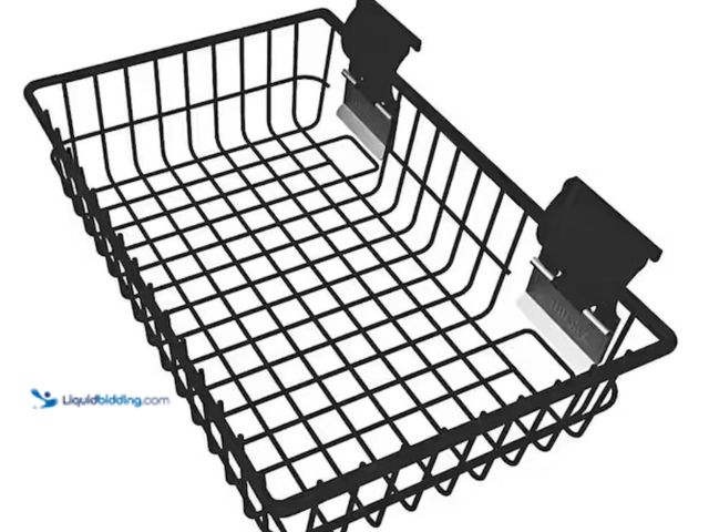 Lot 49-2000936 - Lot of (2) Husky 15 in. Basket for Garage Slat Wall and Track Systems, Model # 90246HWSB, Unused.   ...