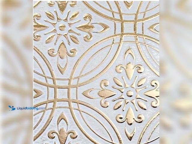 Lot 49-5422835 - Main Street
8 in. x 8 in. Pastel Painted Gold Foil Peel and Stick Paper Tile Backsplash (UNUSED) APP...