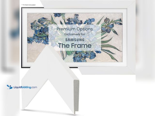 Lot 49-5406823 - (2) Frame My TV Deco TV Frames - Gloss White Smart Frame Compatible ONLY with Samsung The Frame TV a...