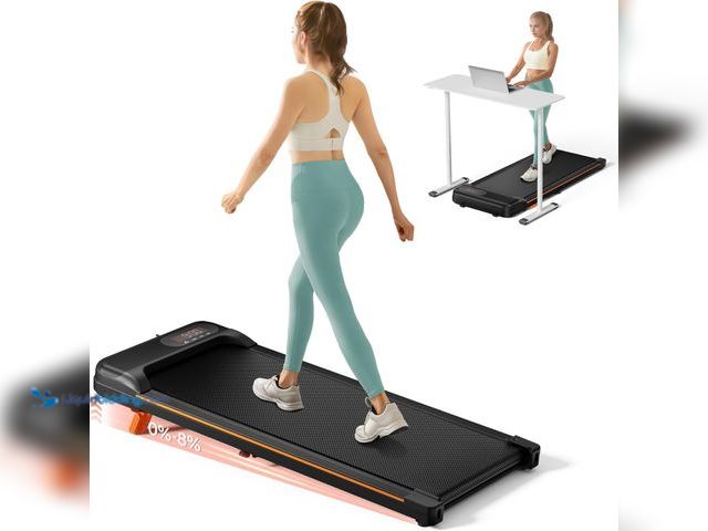 Lot 49-5485108 - Walking Pad, Under Desk Treadmill with Incline for Home Office 2.5HP Portable Walking Treadmill with...